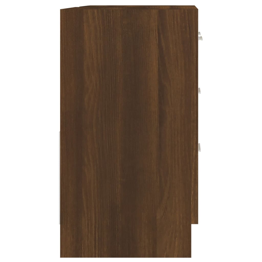 Mobile Lavabo Rovere Marrone 63x30x54 cm in Legno Multistrato