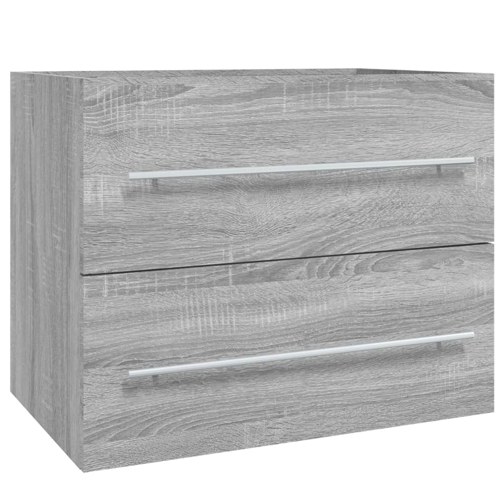 Mobile Lavabo Grigio Sonoma 60x38,5x48 cm in Legno Multistrato