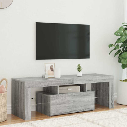 Mobile Porta TV con Luci LED Grigio Sonoma 120x35x40 cmcm