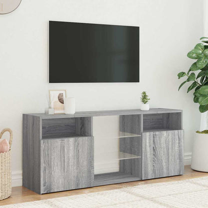 Mobile Porta TV con Luci LED Grigio Sonoma 120x30x50 cm