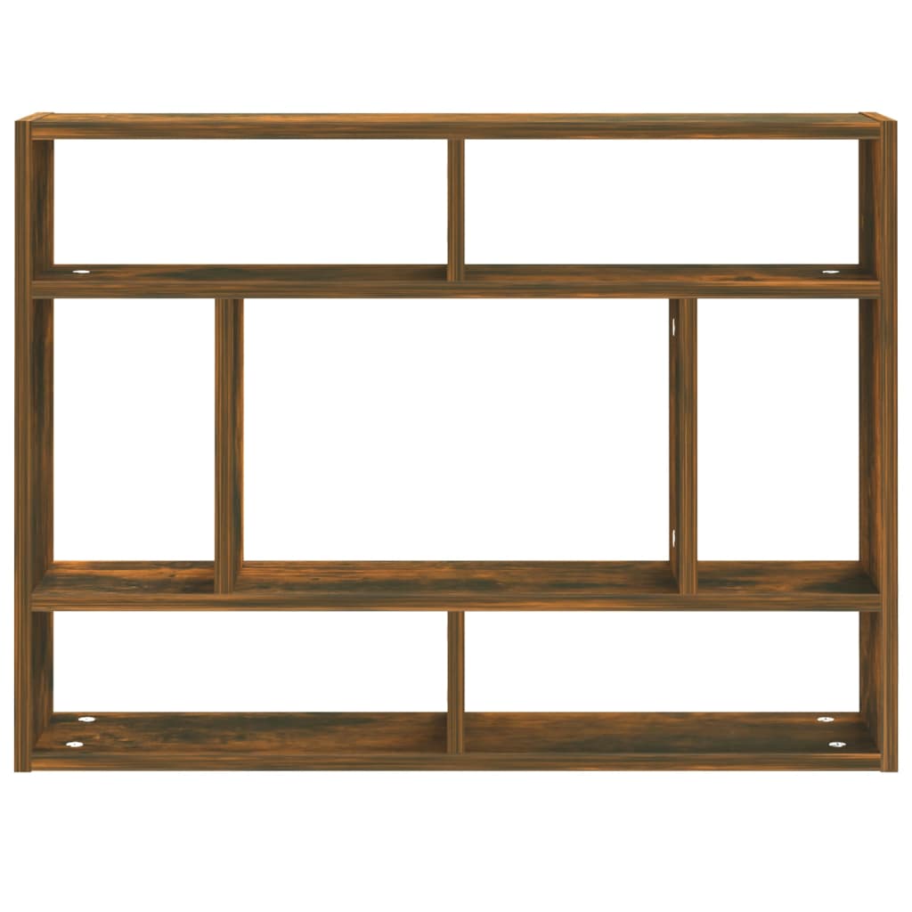 Mensola a Muro Rovere Fumo 75x16x55 cm in Legno Multistrato