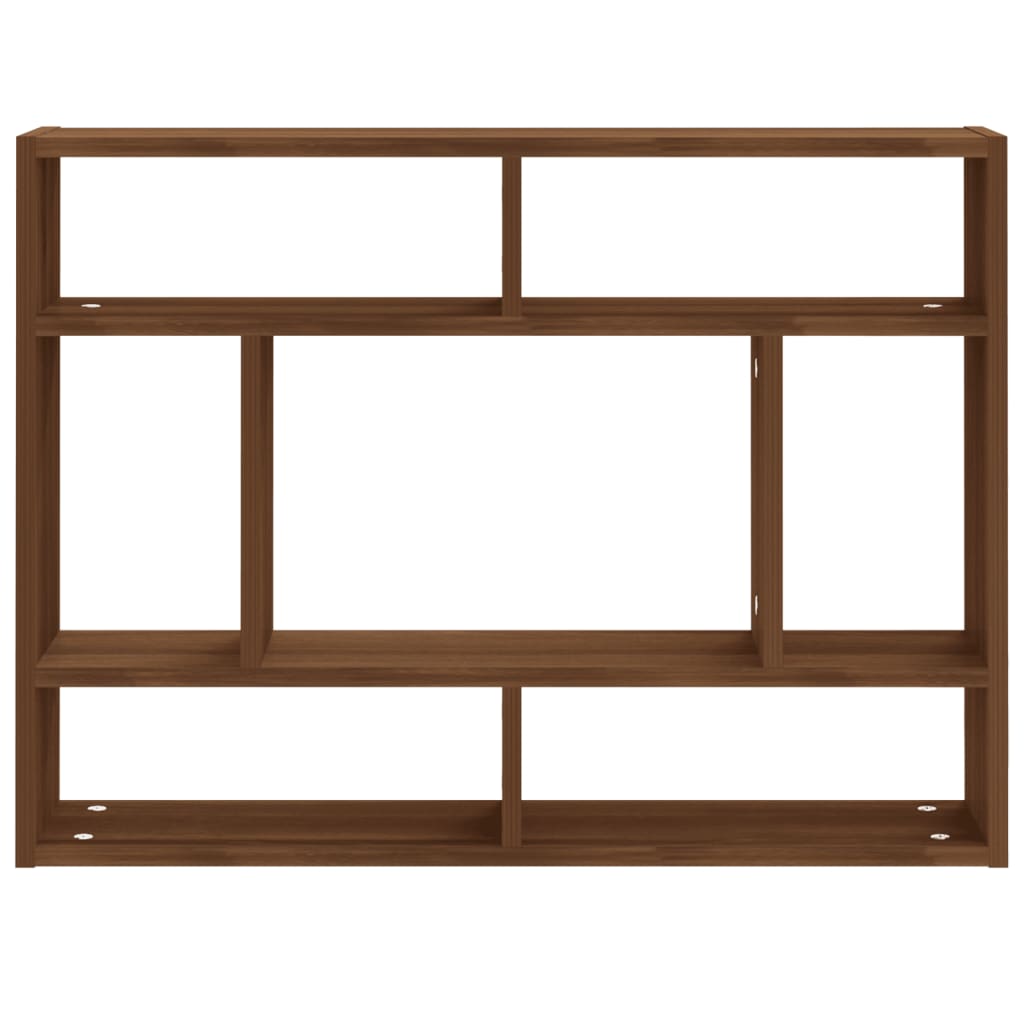 Mensola a Muro Rovere Marrone 75x16x55 cm in Legno Multistrato