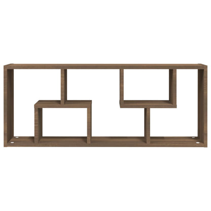 Mensola a Muro Rovere Marrone 36x16x90 cm in Legno Multistrato
