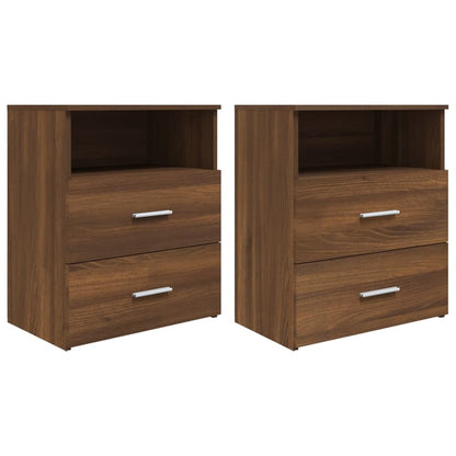 Comodini 2 pz Rovere Marrone 50x32x60 cm