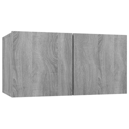 Mobili TV Pensili Grigio Sonoma 3 pz 60x30x30 Legno Multistrato