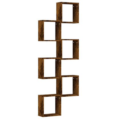 Mensole a Cubo 6 pz Rovere Fumo 30x15x30 cm