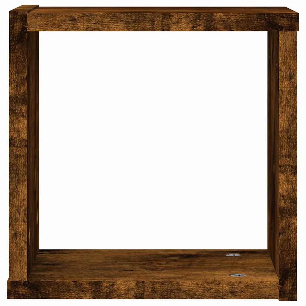 Scaffali da parete 4 pcs Rovere fumÃ© 26 x 15 x 26 cm