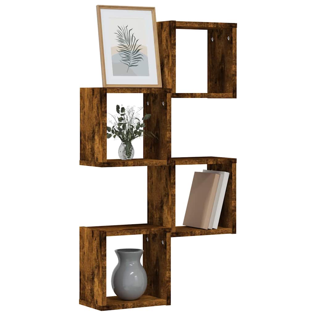 Scaffali da parete 4 pcs Rovere fumÃ© 26 x 15 x 26 cm