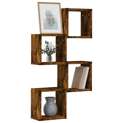 Scaffali da parete 4 pcs Rovere fumÃ© 26 x 15 x 26 cm