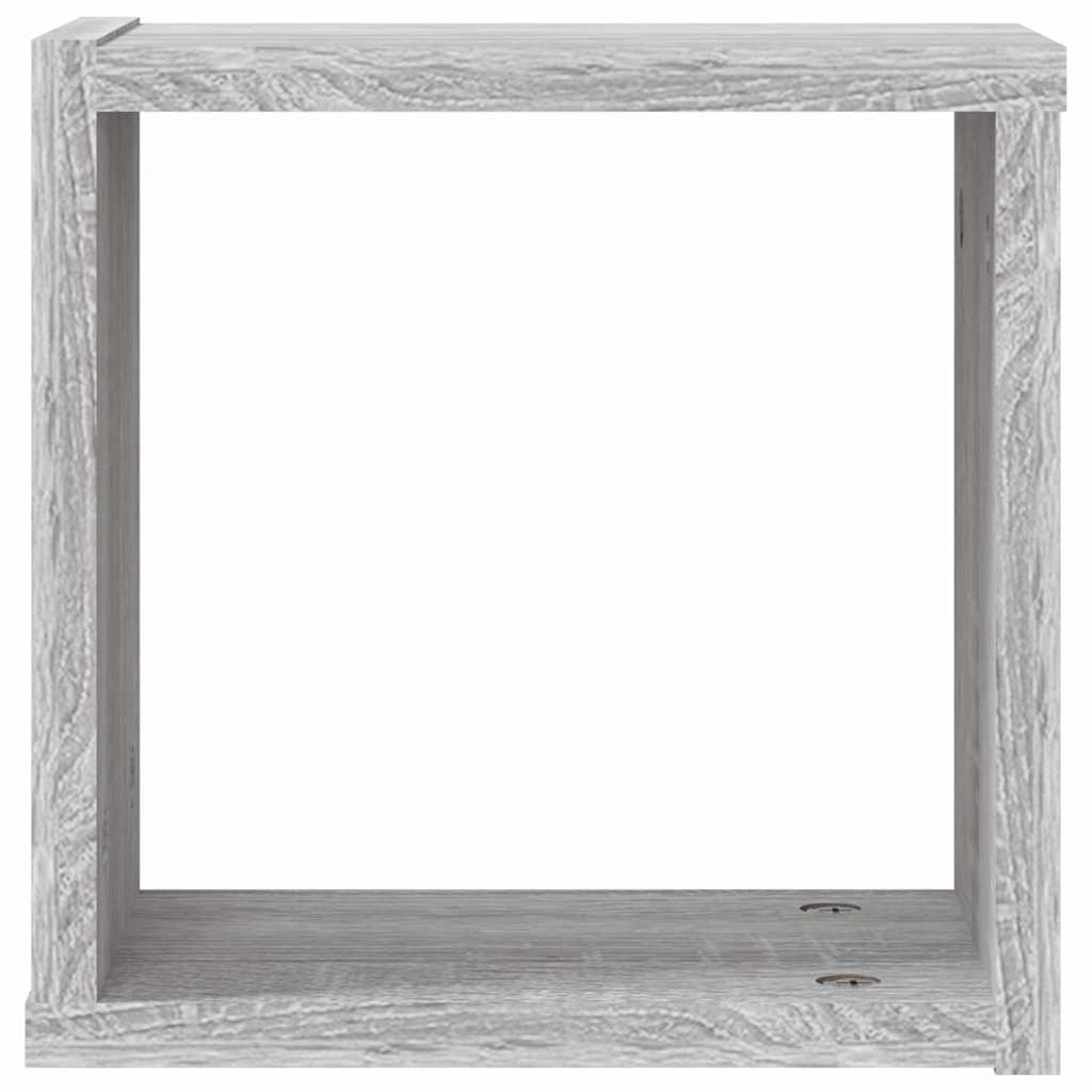 Scaffali da parete 2 pcs Grigio Sonoma 26 x 15 x 26 cm