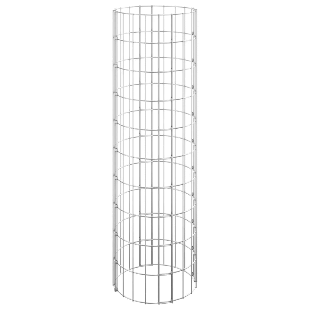 Palo Gabbione Circolare in Acciaio Zincato ÃƒËœ30x100 cm