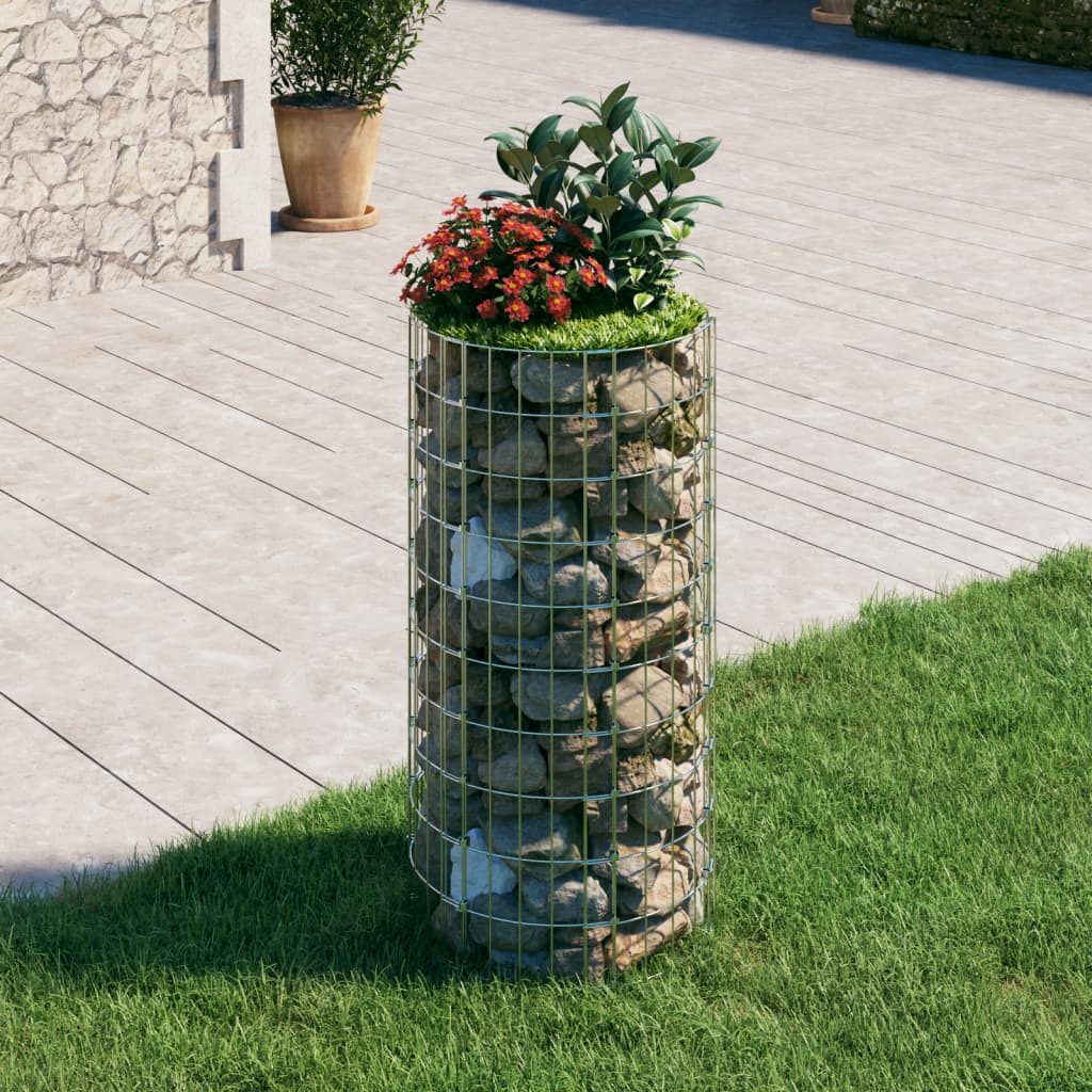 Palo Gabbione Circolare in Acciaio Zincato ÃƒÆ’Ã‹Å“50x100 cm