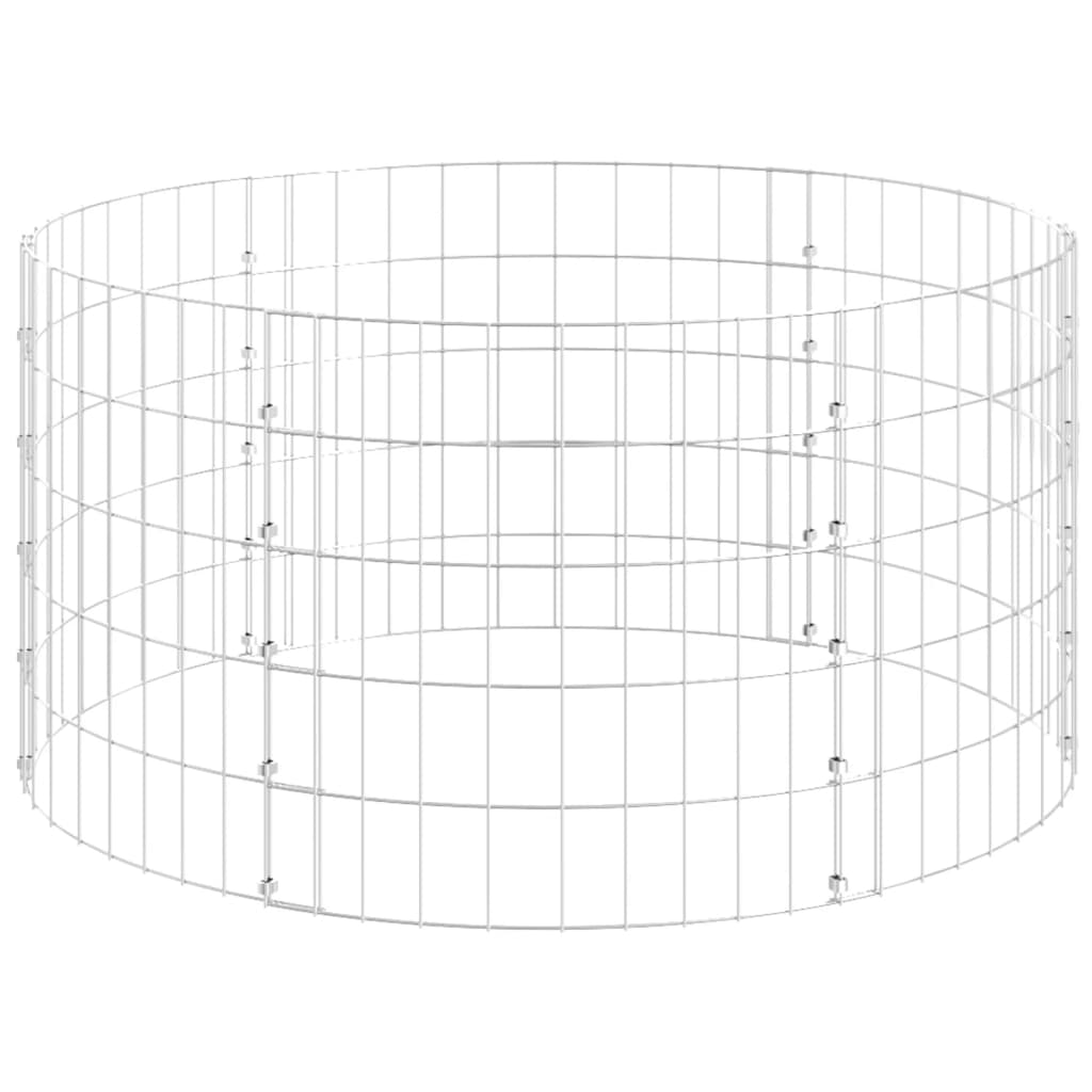 Palo Gabbione Circolare in Acciaio Zincato ÃƒËœ100x50 cm