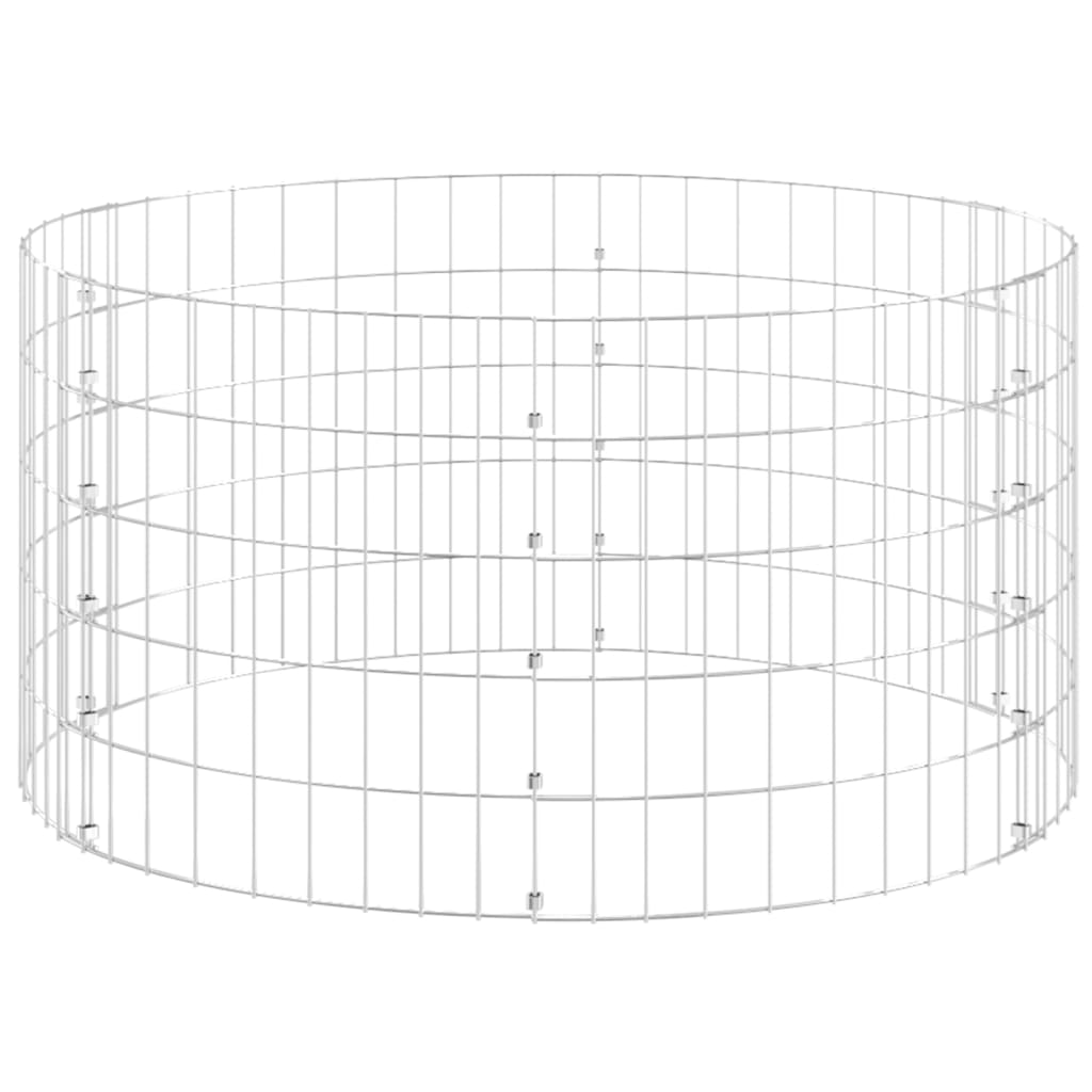 Palo Gabbione Circolare in Acciaio Zincato ÃƒËœ100x50 cm