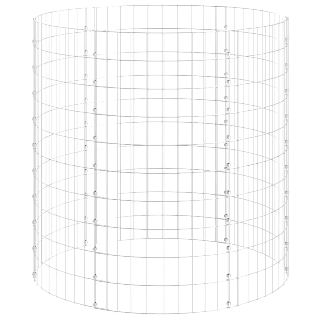 Palo Gabbione Circolare in Acciaio Zincato ÃƒÆ’Ã‹Å“100x100 cm