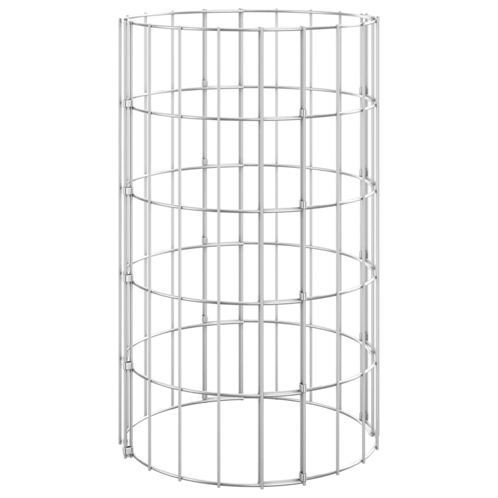 Fioriere Gabbione Circolare 3 pz in Acciaio Zincato ÃƒËœ30x50 cm