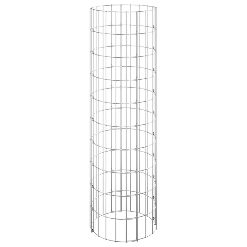 Fioriere Gabbione Circolare 3 pz in Acciaio Zincato Ã˜30x100 cm