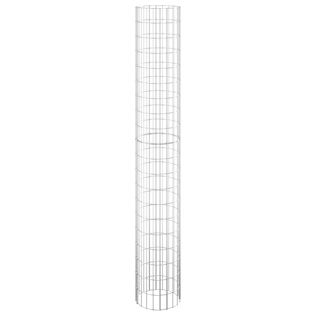 Fioriere Gabbione Circolare 3 pz in Acciaio Zincato Ã˜30x200 cm