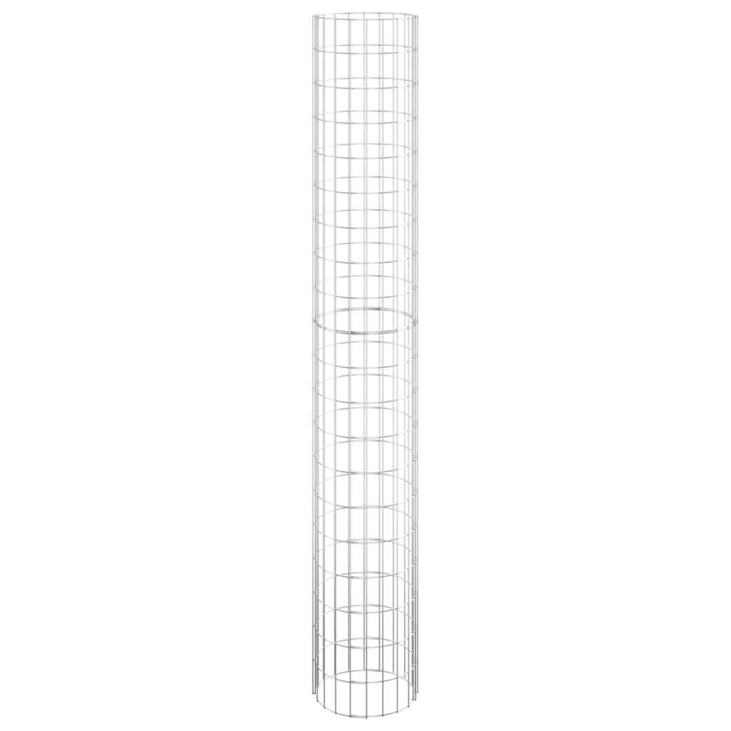 Fioriere Gabbione Circolare 3 pz in Acciaio Zincato Ã˜30x200 cm