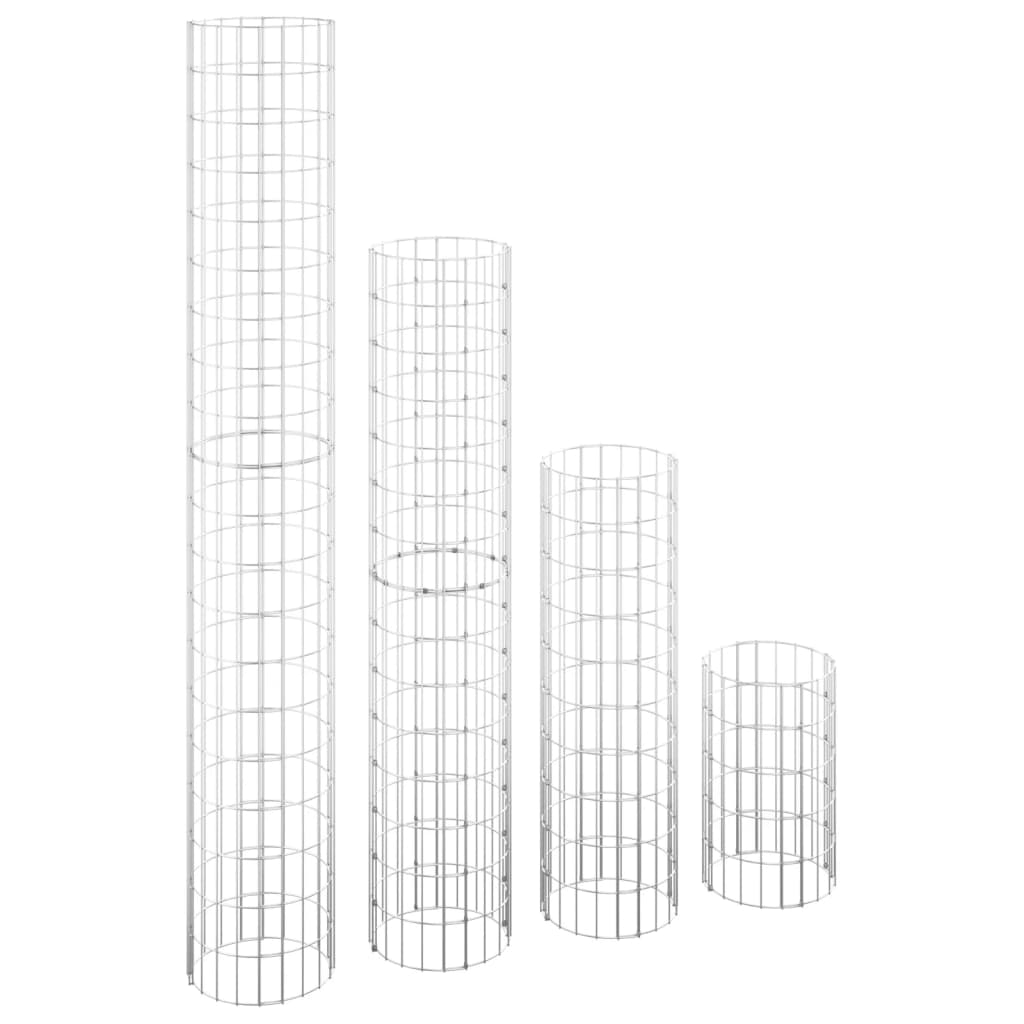 Fioriere Rialzate Gabbioni Circolari 4 pz Ã˜30x50/100/150/200 cm