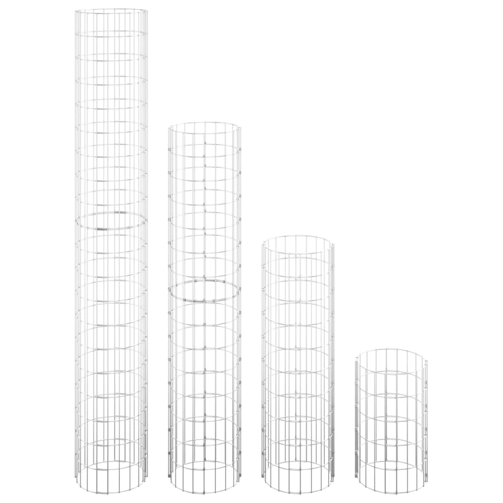 Fioriere Rialzate Gabbioni Circolari 4 pz Ã˜30x50/100/150/200 cm