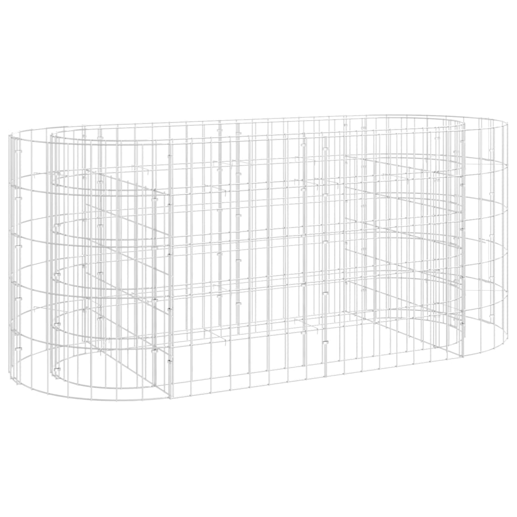 Gabbione con Letto Rialzato in Acciaio Zincato 120x50x50 cm