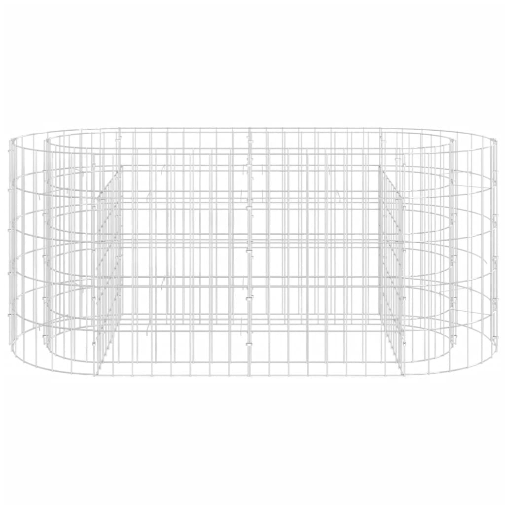 Gabbione con Letto Rialzato in Acciaio Zincato 120x50x50 cm