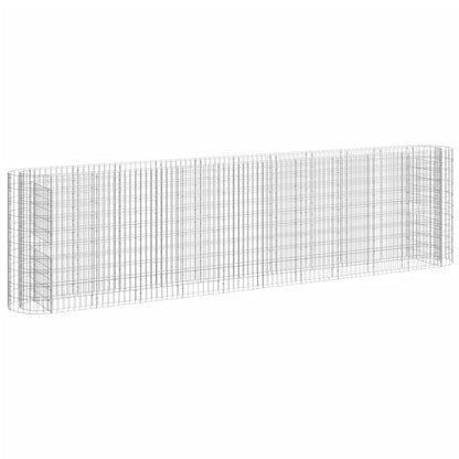 Gabbione con Letto Rialzato in Acciaio Zincato 400x50x100 cm
