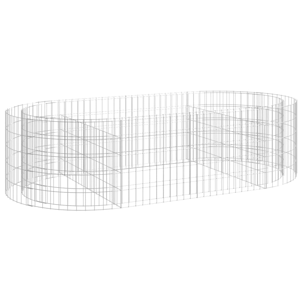 Gabbione con Letto Rialzato in Ferro Zincato 200x100x50 cm