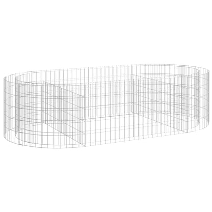 Gabbione con Letto Rialzato in Ferro Zincato 200x100x50 cm