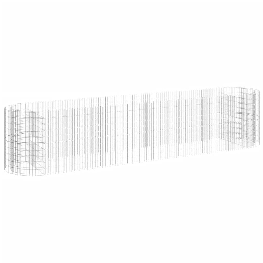 Gabbione con Letto Rialzato in Ferro Zincato 500x100x100 cm