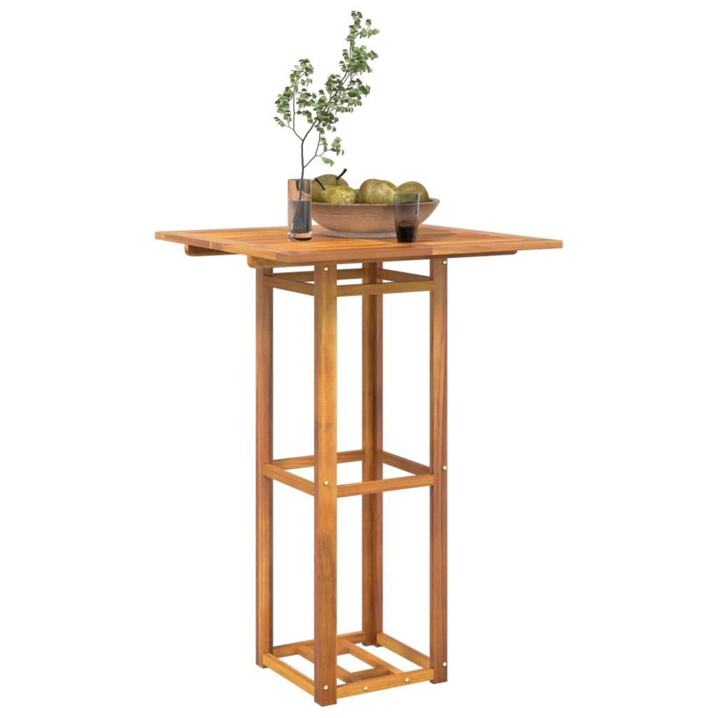 Tavolo da Bistrot 75x75x110 cm in Legno Massello di Acacia