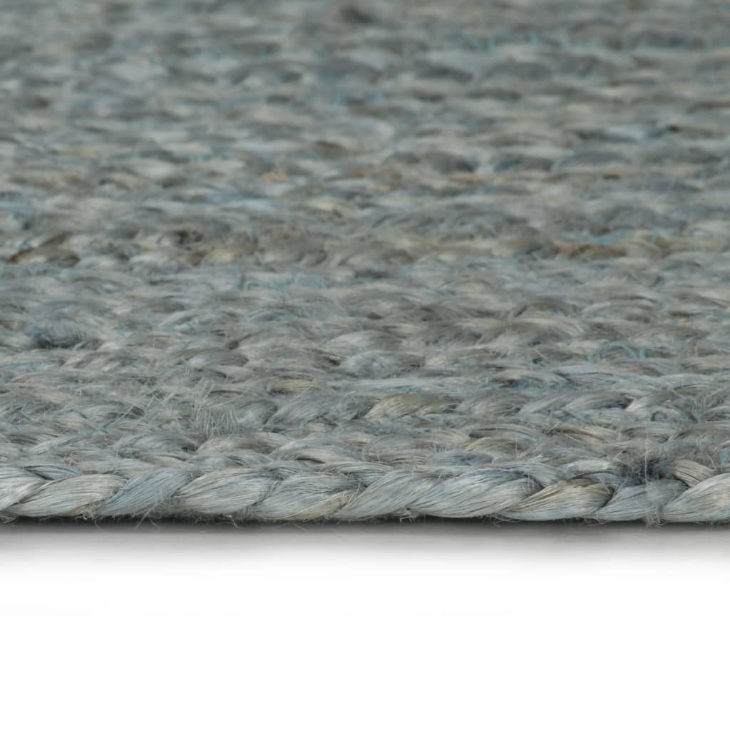 Tappeto Lavorato a Mano in Juta Rotondo 210 cm Verde Oliva