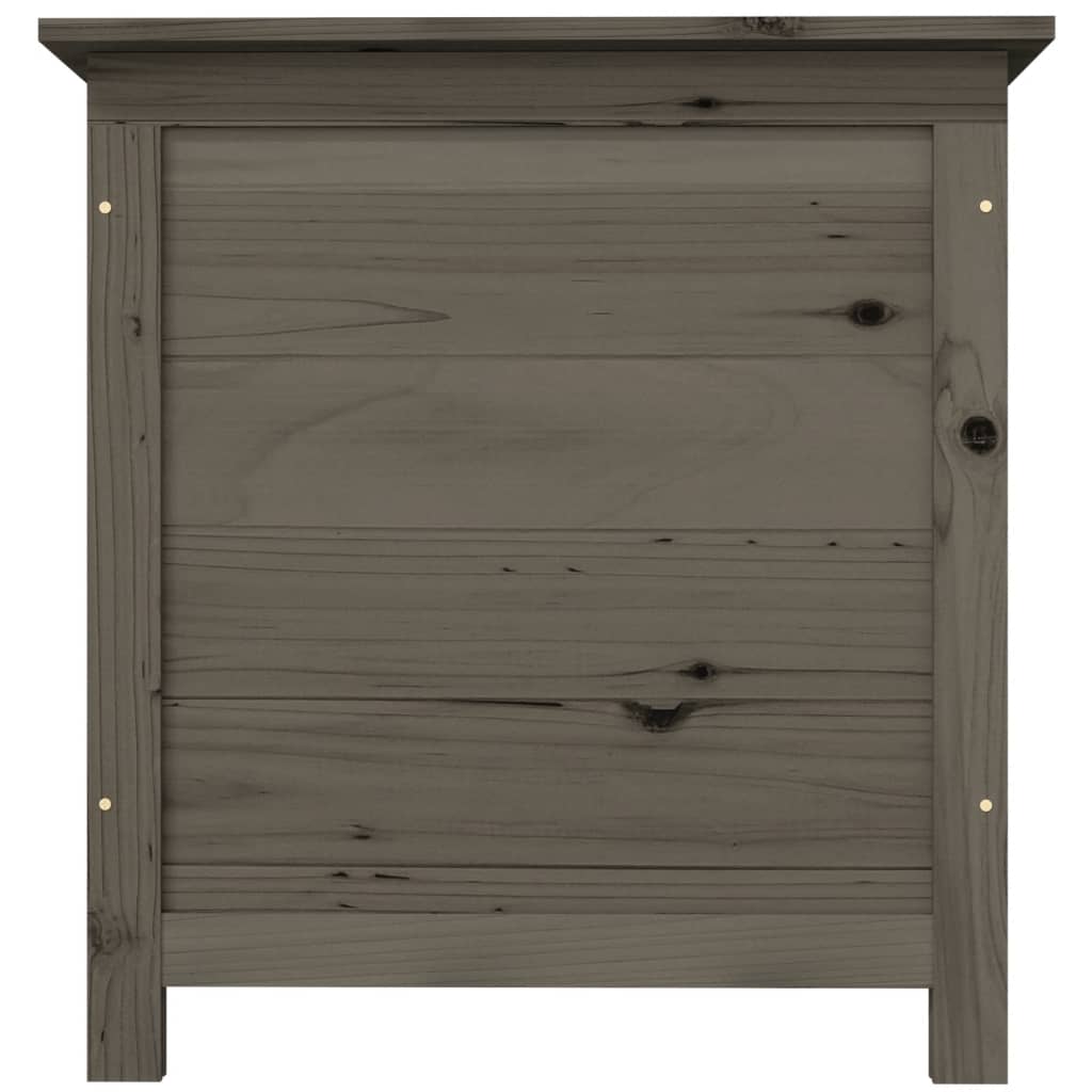Scatola Cuscini Antracite 50x50x56cm in Legno Massello di Abete