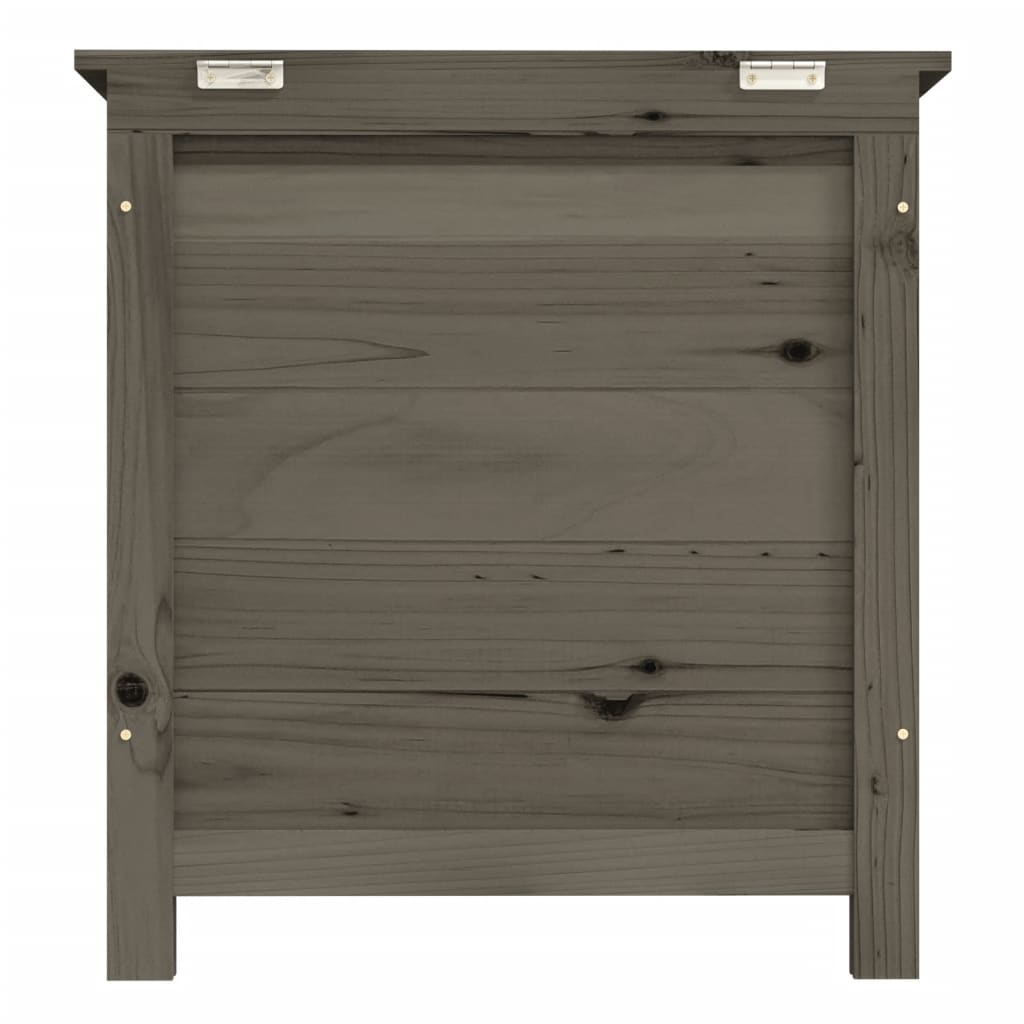 Scatola Cuscini Antracite 50x50x56cm in Legno Massello di Abete