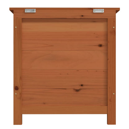 Scatola Cuscini Esterno Marrone 50x50x56cm Legno Massello Abete