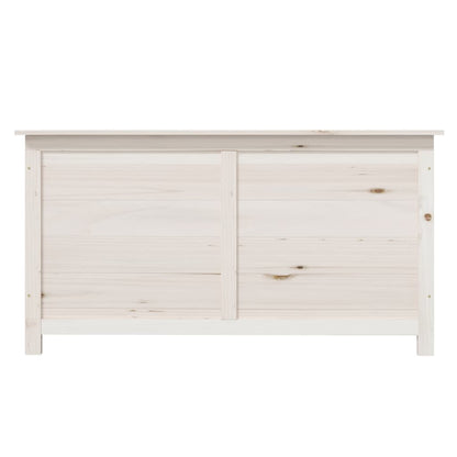 Scatola Cuscini Esterno Bianco 100x50x56cm Legno Massello Abete