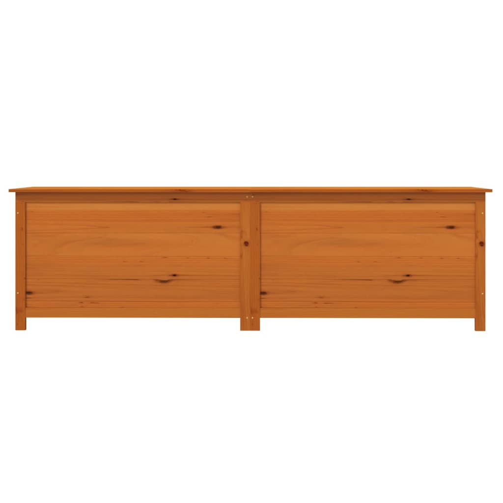Scatola Esterni Cuscini Marrone 200x50x56 Legno Massello Abete