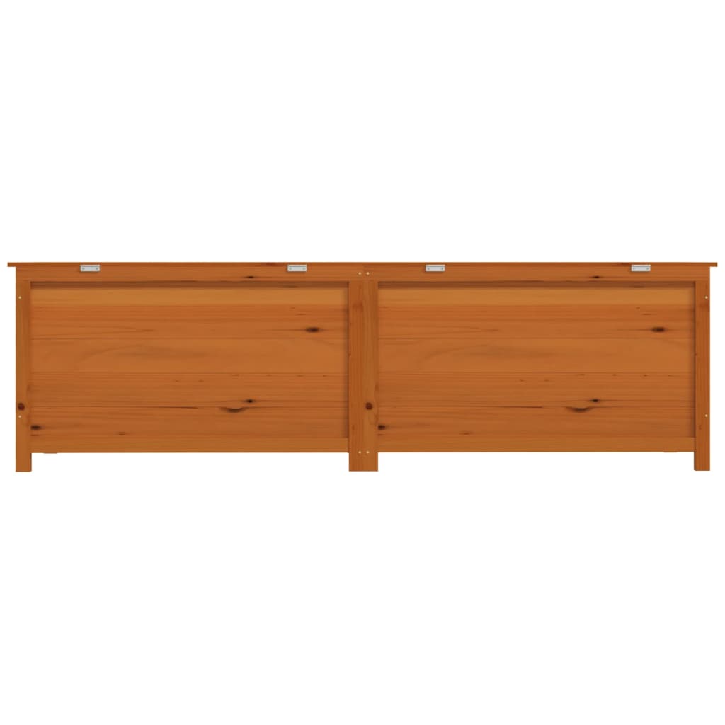 Scatola Esterni Cuscini Marrone 200x50x56 Legno Massello Abete