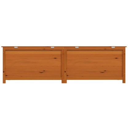 Scatola Esterni Cuscini Marrone 200x50x56 Legno Massello Abete