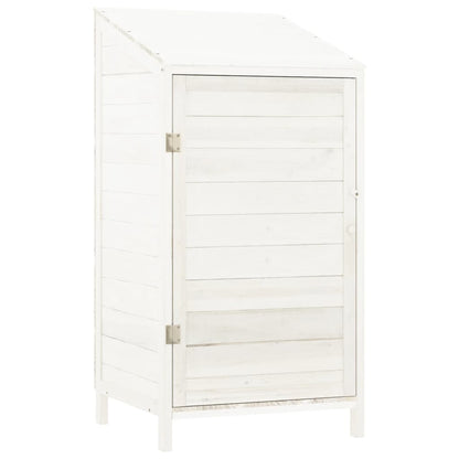 Capanno da Giardino Bianco 55x52x112 cm Legno Massello di Abete