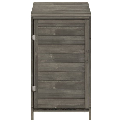 Capanno da Giardino Antracite 55x52x112 cm Legno Massello Abete
