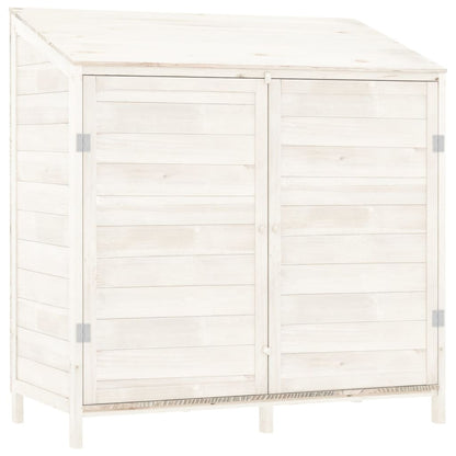 Capanno da Giardino Bianco 102x52x112cm Legno Massello di Abete