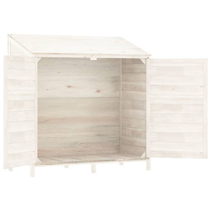 Capanno da Giardino Bianco 102x52x112cm Legno Massello di Abete