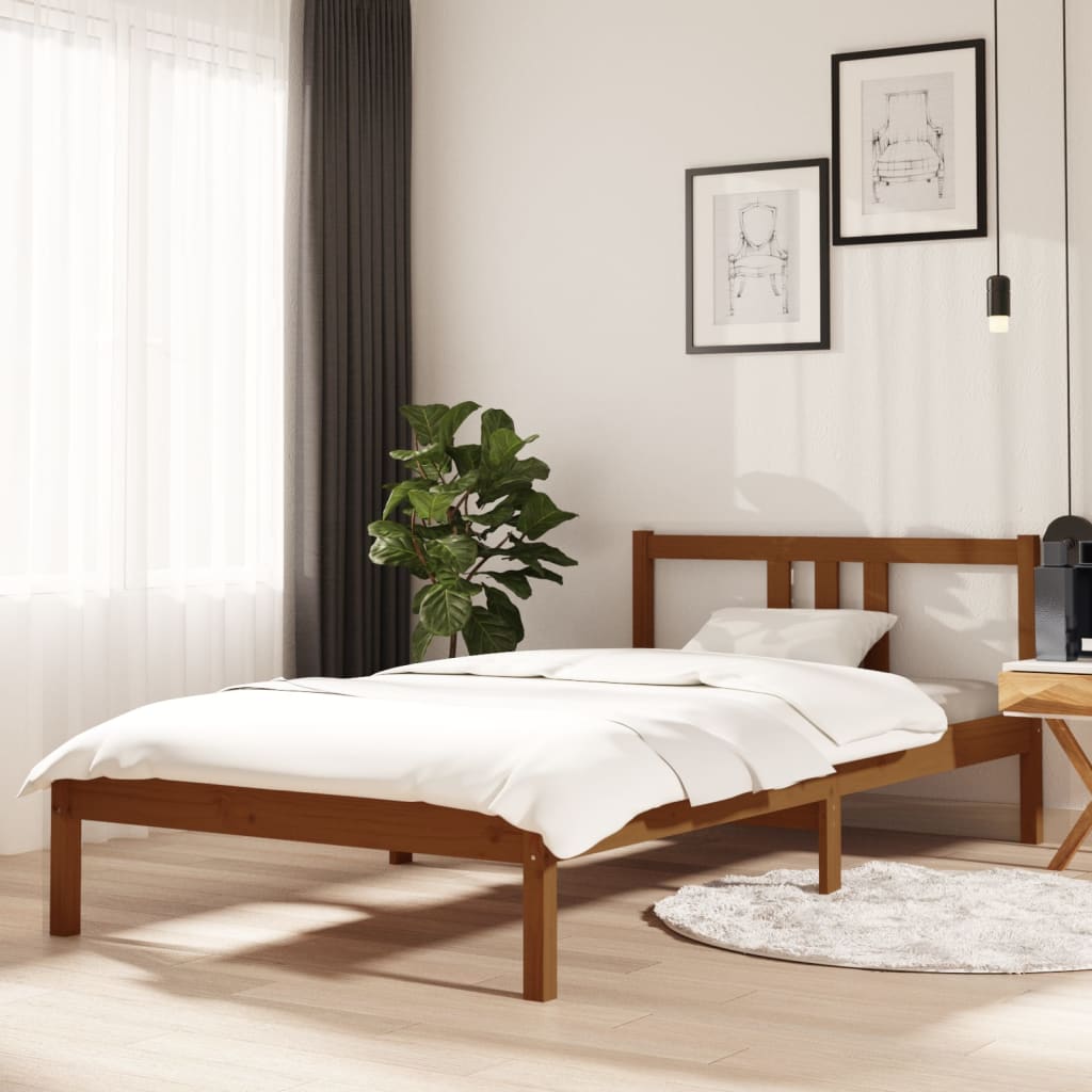 Giroletto senza Materasso Ambra in Legno Massello 100x200 cm