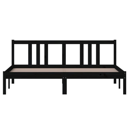 Giroletto Nero in Legno Massello 160x200 cm