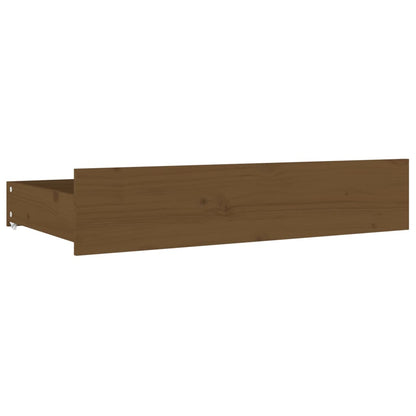 Cassetti per Letto 4pz Marrone Ambra in Legno Massello di Pino