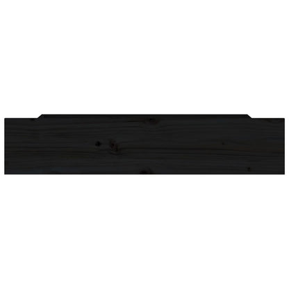 Cassettoni da Letto 4 pz in Legno Massello di Pino Nero