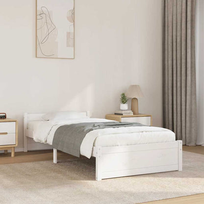 Giroletto Bianco in Legno Massello 90x190 cm Single