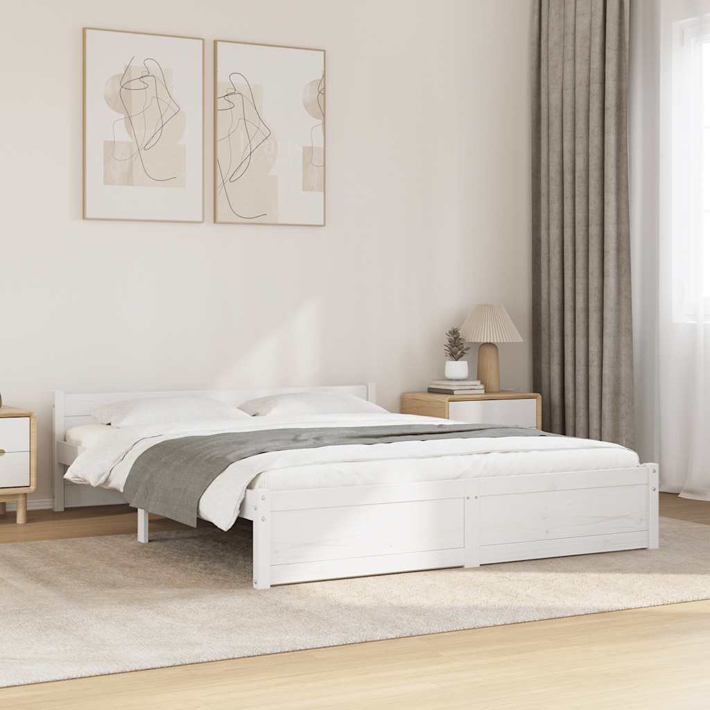 Giroletto Bianco in Legno Massello 135x190 cm Double